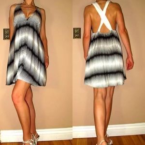 Last ✌️Alice+Olivia Black White Graphic Mini Dress Y2K